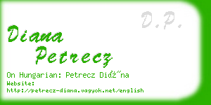 diana petrecz business card